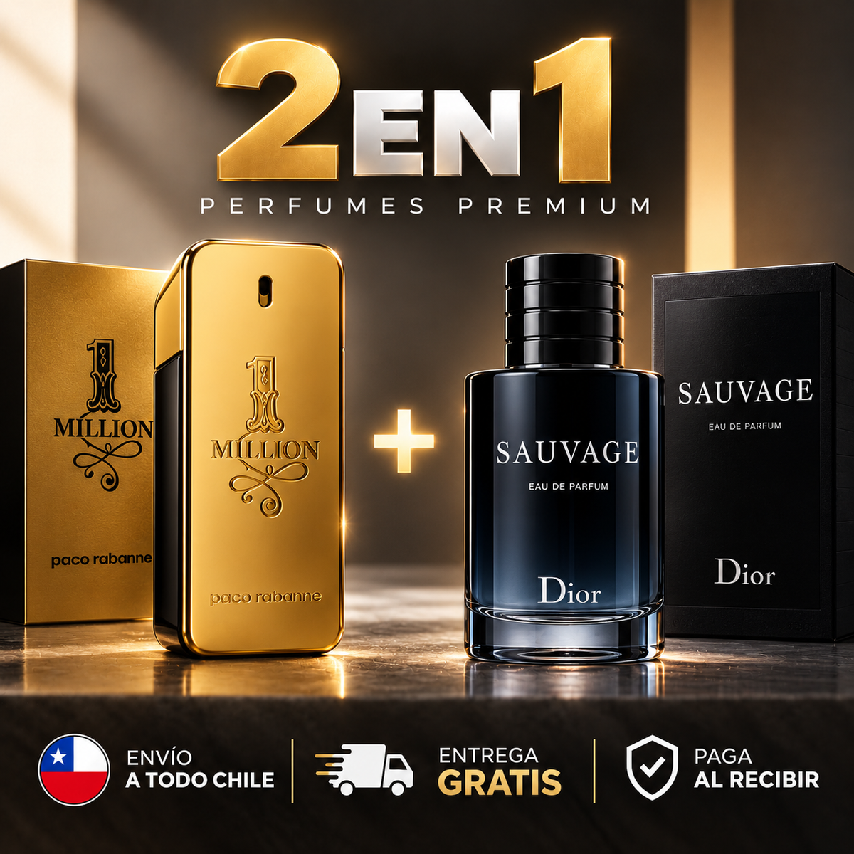 Pack 2x1 Perfumes Hombre | One Million + Sauvage 100ml