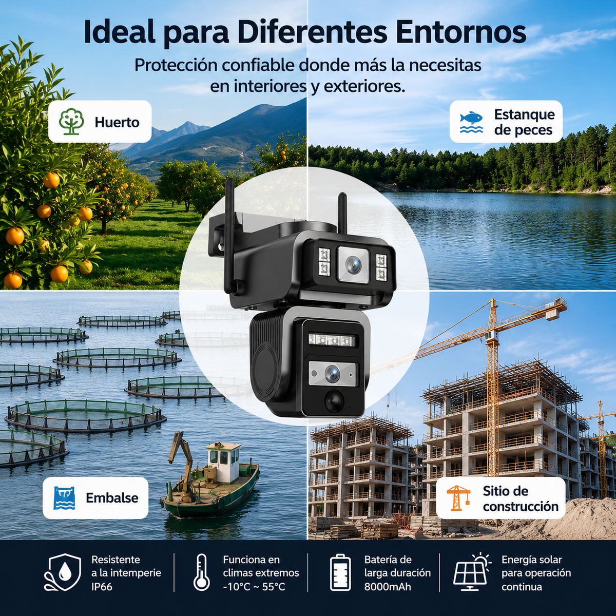 Cámara de Seguridad Panorámica | Vigilancia Inteligente 24/7